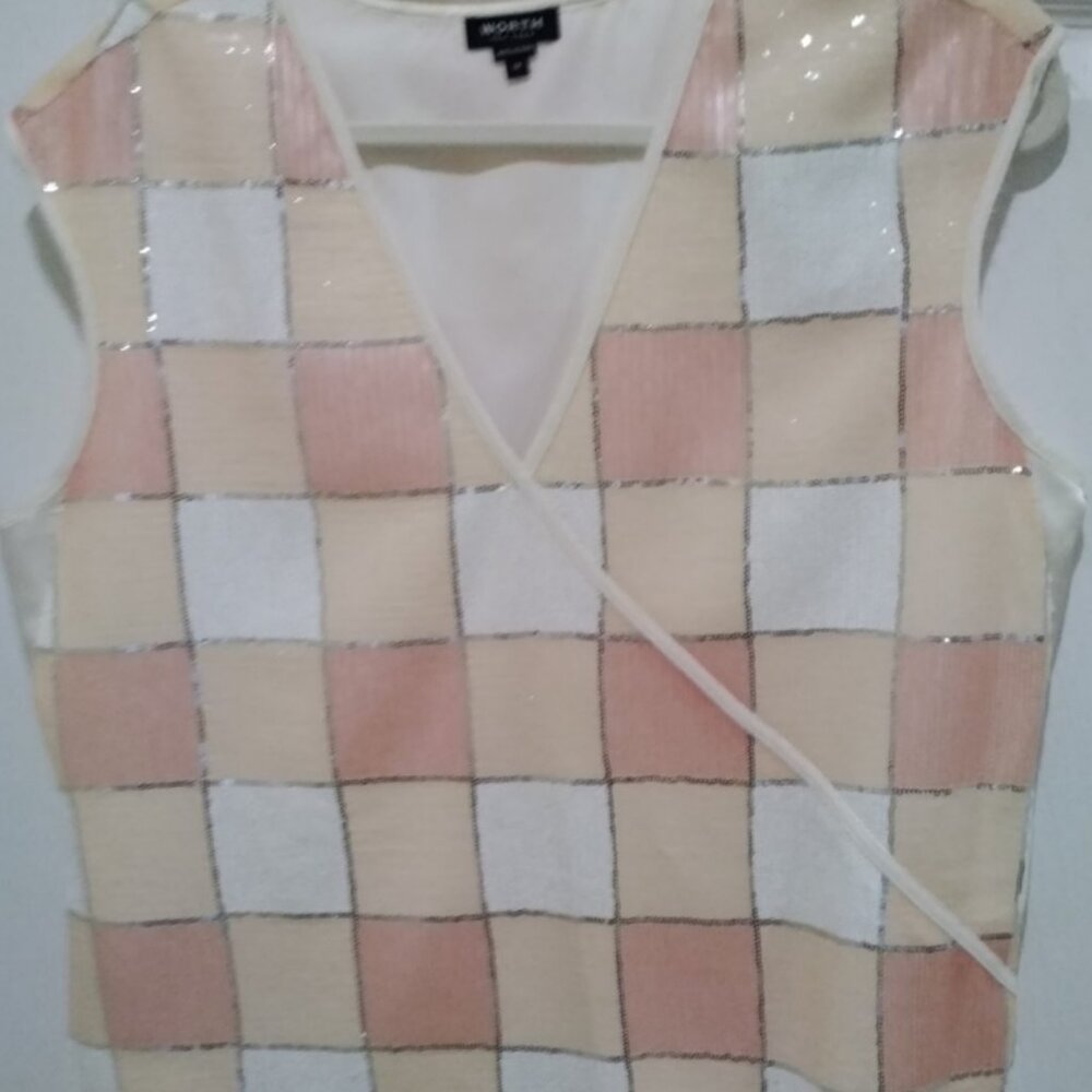 Worth New York Faux Wrap Full Sequin Top (Never Worn)